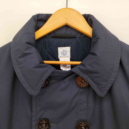 ポストオーバーオールズ POST OVERALLS USA製 P-POST LONG 裏地 キルティング ピーコート イカリボタン メンズ import:XS
