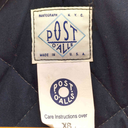 ポストオーバーオールズ POST OVERALLS USA製 P-POST LONG 裏地 キルティング ピーコート イカリボタン メンズ import:XS