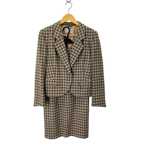 Etienne Aigner / エティエンヌ アグナー チェック柄 1B テーラードジャケット & スカート レディース 40