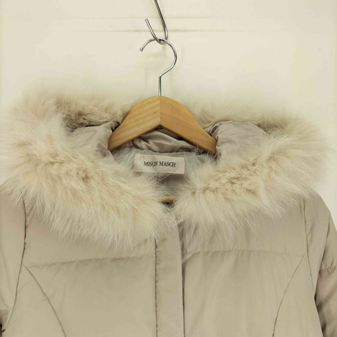 ミッシュマッシュ MISCH MASCH フォックスファー ウエストベルト フェザー ダウン ロング ジャケット レディース JPN:2