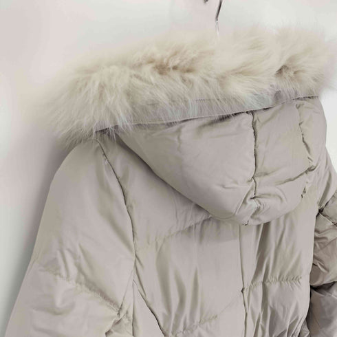 ミッシュマッシュ MISCH MASCH フォックスファー ウエストベルト フェザー ダウン ロング ジャケット レディース JPN:2