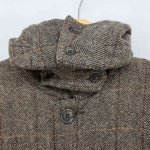 エンジニアードガーメンツ Engineered Garments 旧タグ ツイード ポンチョ フーディ ジャケット メンズ import:M