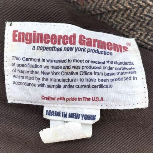 エンジニアードガーメンツ Engineered Garments 旧タグ ツイード ポンチョ フーディ ジャケット メンズ import:M