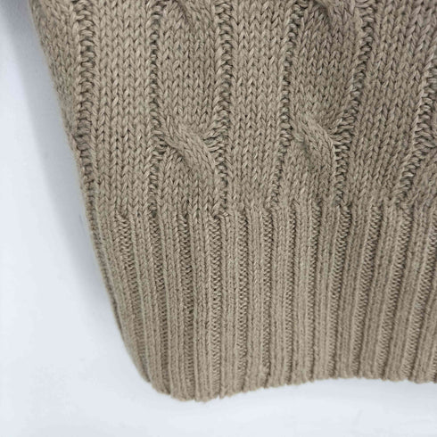 ラルフローレン RALPH LAUREN リネンカシミヤ ケーブル半袖ニット レディース import:L
