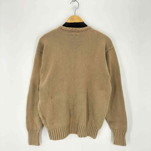ポロバイラルフローレン Polo by RALPH LAUREN 90S 日本製 ポニー刺繍 vネックコットンニット メンズ import:L