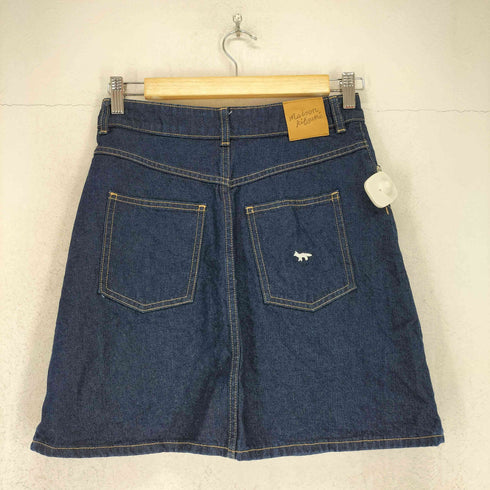 メゾンキツネ MAISON KITSUNE MINI A-LINE SKIRT IN INDIGO DENIM レディース 24