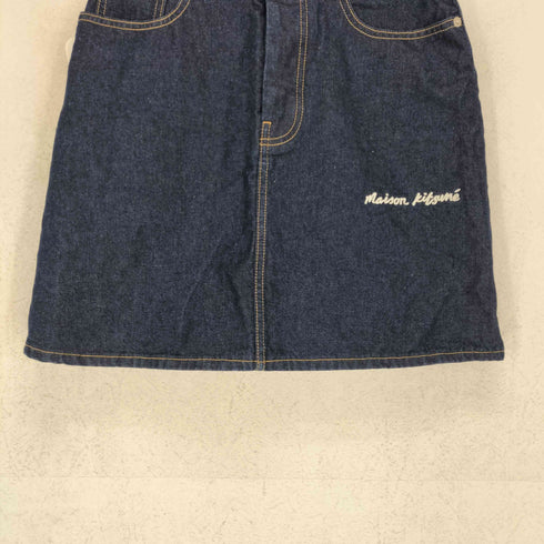 メゾンキツネ MAISON KITSUNE MINI A-LINE SKIRT IN INDIGO DENIM レディース 24