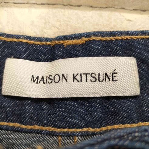 メゾンキツネ MAISON KITSUNE MINI A-LINE SKIRT IN INDIGO DENIM レディース 24