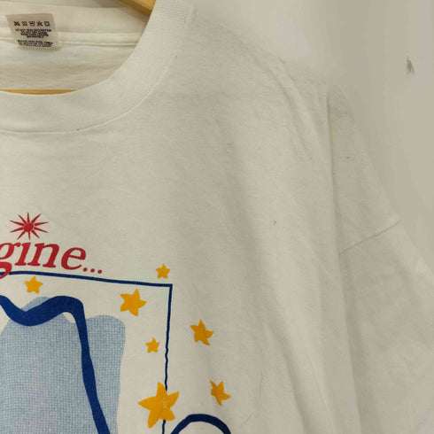 フルーツオブザルーム FRUIT OF THE LOOM 80s USA製 袖裾シングルステッチ DALLAS プリントクルーネック半袖Tシャツ メンズ import:XXL