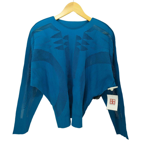 イッセイミヤケミー ISSEY MIYAKE me 21AW プリーツ メッシュ L/S カットソー レディース