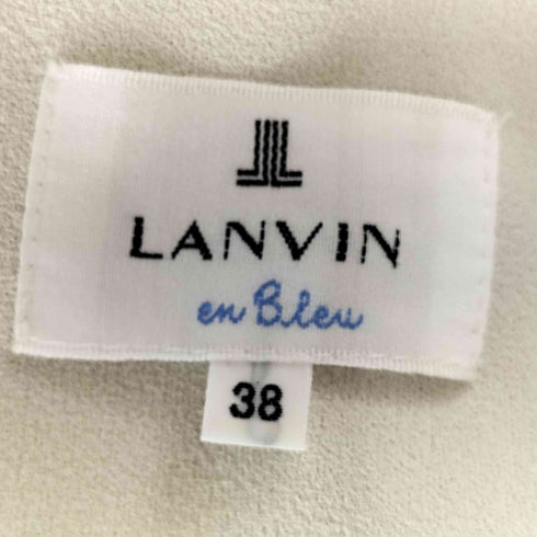 ランバンオンブルー LANVIN en Bleu 襟フリル スリーブ切替 ワンピース ドレス レディース EUR:38