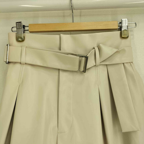 フレイアイディー FRAY I.D 24AW フェイクレザー タック ハーフパンツ レディース JPN:0