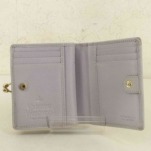 ヴィヴィアンウエストウッド Vivienne Westwood ロゴプレート2つ折り財布 メンズ