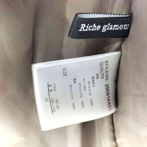 リシェグラマー Riche Glamour ノーカラーファージャケット レディース import:M