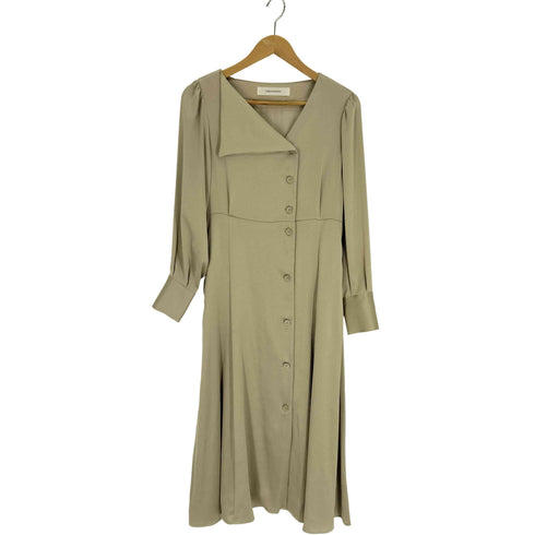 ラグナムーン LAGUNAMOON アシンメトリー ラペル サテン ワンピース レディース JPN:M