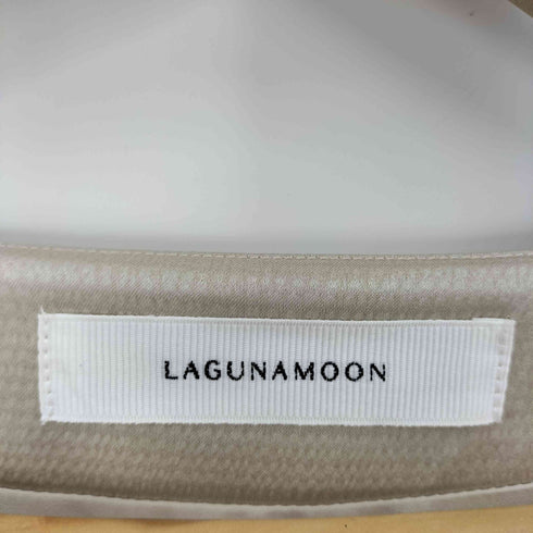 ラグナムーン LAGUNAMOON アシンメトリー ラペル サテン ワンピース レディース JPN:M