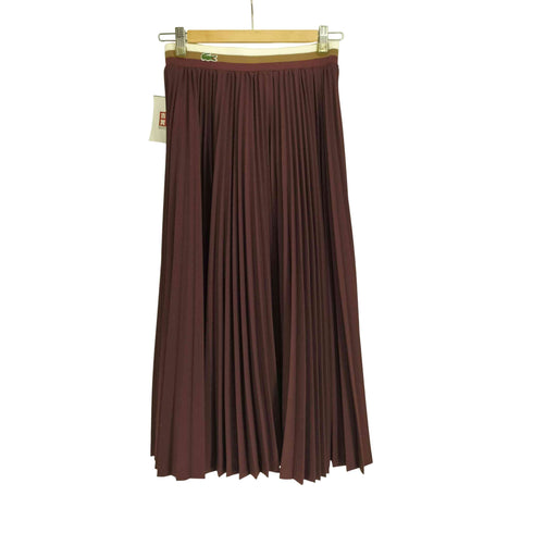 ラコステ LACOSTE ウエスト ボーダー プリーツスカート レディース 34