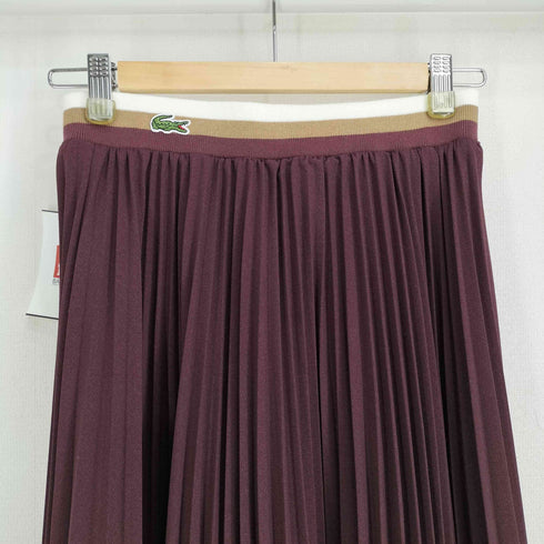 ラコステ LACOSTE ウエスト ボーダー プリーツスカート レディース 34