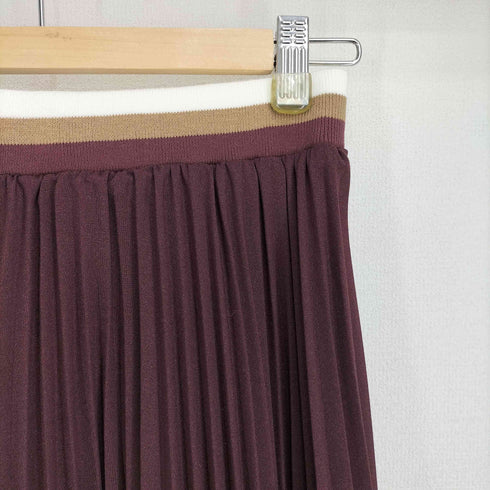 ラコステ LACOSTE ウエスト ボーダー プリーツスカート レディース 34