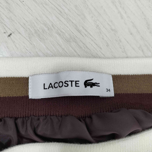 ラコステ LACOSTE ウエスト ボーダー プリーツスカート レディース 34
