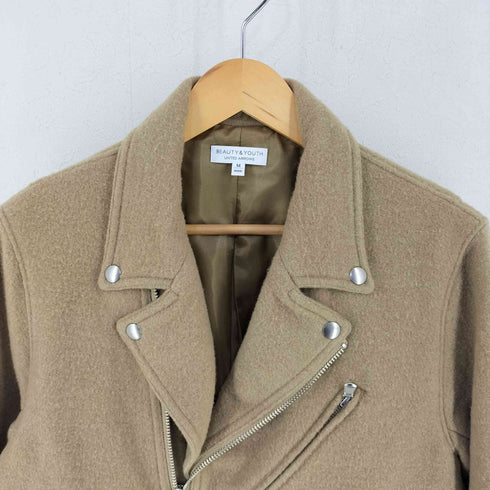 ビューティーアンドユースユナイテッドアローズ BEAUTY & YOUTH UNITED ARROWS エアリーメルトン ダブルライダースジャケット レディース JPN:M
