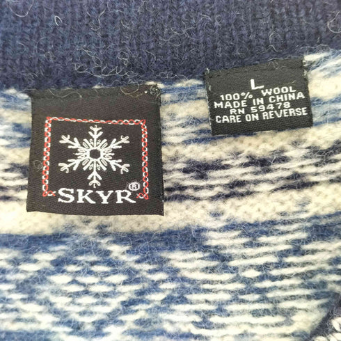 skyr 90s メタルフック ノルディックニット カーディガン レディース import:L