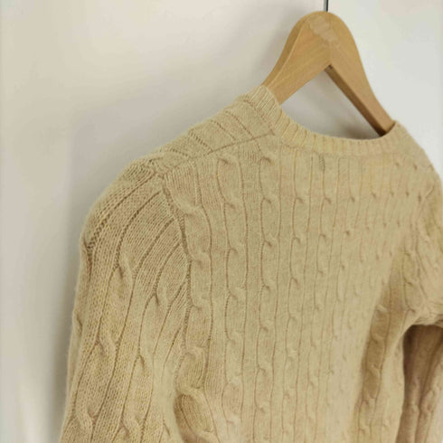 ラルフローレンスポーツ RALPH LAUREN SPORT ポニー刺繍 ケーブル編み Vネック プルオーバー ニット セーター レディース import:L