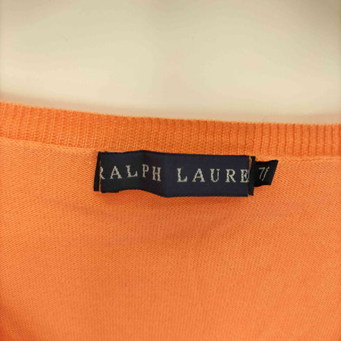 ラルフローレン RALPH LAUREN ポニー刺繍 Vネック プルオーバー コットン サマー ニット セーター レディース 7f