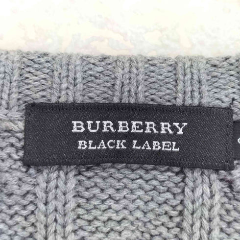 バーバリーブラックレーベル BURBERRY BLACK LABEL ケーブルコットンニット メンズ 2