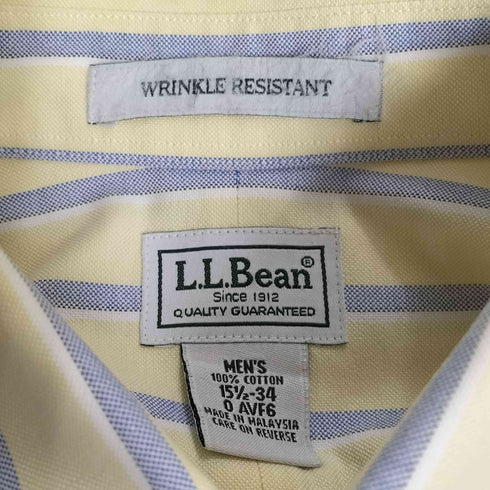 エルエルビーン L.L.Bean マレーシア製 WRINKLE RESISTANT ストライプ ボタンダウンシャツ メンズ 15 1/2-34