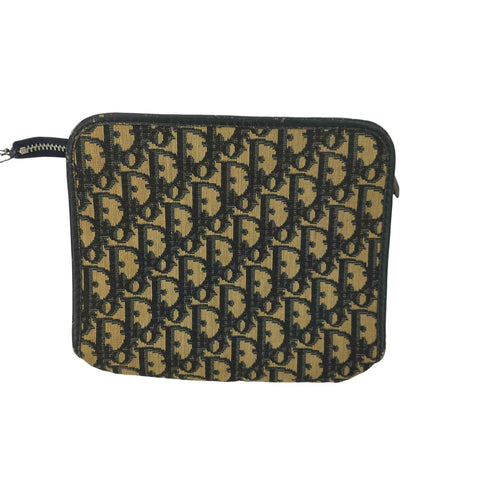 クリスチャンディオール Christian Dior フランス製 BAGAGES ECLAIRジップ Trotter トロッター ジャガード 総柄 ポーチ レディース