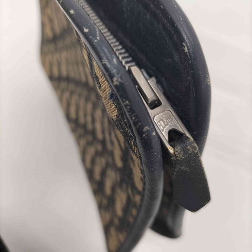 クリスチャンディオール Christian Dior フランス製 BAGAGES ECLAIRジップ Trotter トロッター ジャガード 総柄 ポーチ レディース