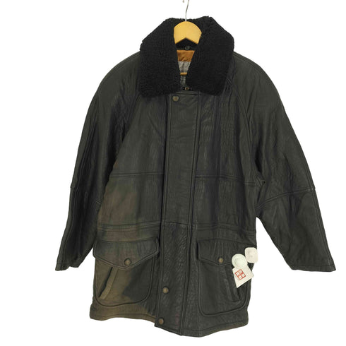 ハラジュクマザー HARAJUKU MOTHER 90S lamb leather ラムレザー 羊革 ジップアップ ハーフコート 裏地キルト メンズ import:L