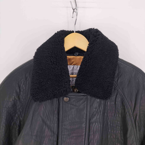 ハラジュクマザー HARAJUKU MOTHER 90S lamb leather ラムレザー 羊革 ジップアップ ハーフコート 裏地キルト メンズ import:L