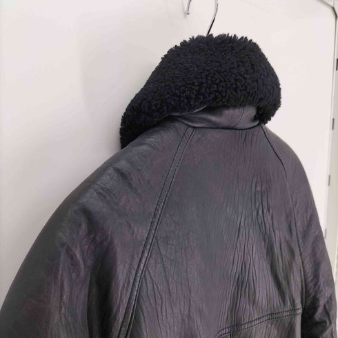 ハラジュクマザー HARAJUKU MOTHER 90S lamb leather ラムレザー 羊革 ジップアップ ハーフコート 裏地キルト メンズ import:L