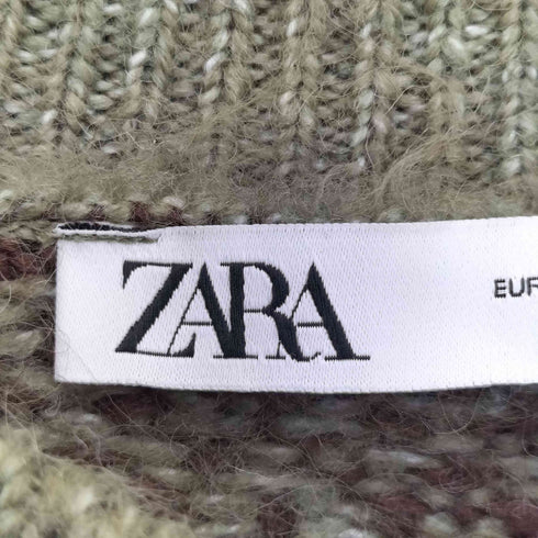 ザラ ZARA クルーネック クロップド丈 カーディガン レディース import:S