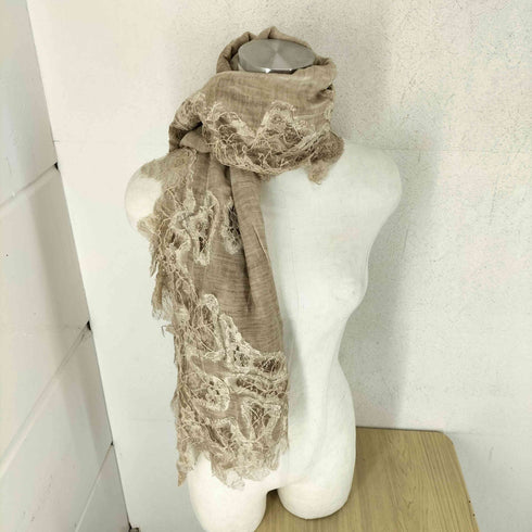 ファリエロサルティ Faliero Sarti ITALY製 シースルーレース スカーフ レディース