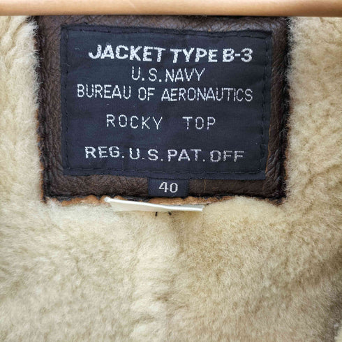 ROCKY TOP US NAVY B-3 ラムレザー 米産羊革 ムートン ジャケット メンズ 40