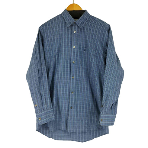 バーバリーズ BURBERRYS 90S ホースロゴ刺繍 チェック柄 L/S シャツ メンズ