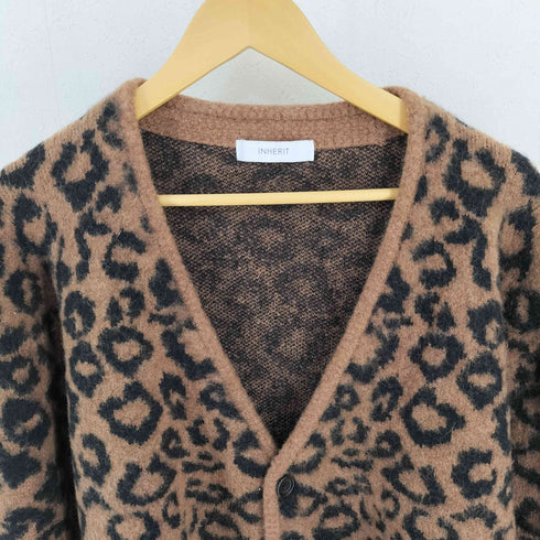 インヘリット INHERIT ウール レオパード カーディガン メンズ import:L