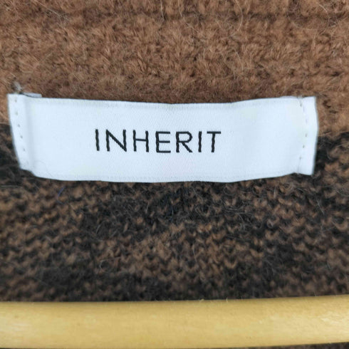 インヘリット INHERIT ウール レオパード カーディガン メンズ import:L