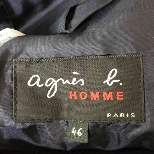 アニエスベーオム Agnes b.homme 2Bチェックウールテーラードジャケット メンズ 46