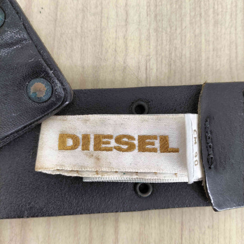 ディーゼル DIESEL レザーパッチデザイン レザーベルト メンズ 90/36