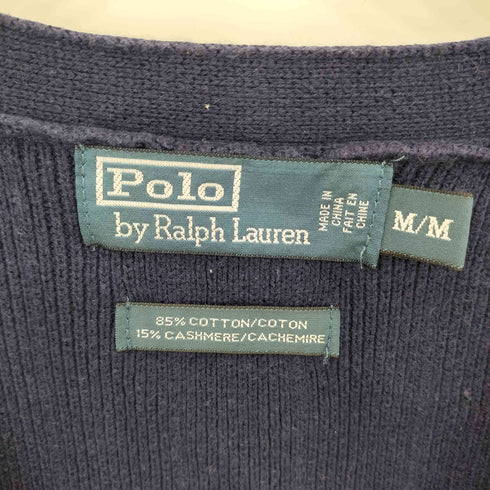 ポロバイラルフローレン Polo by RALPH LAUREN 90s アーガイル柄 コットン カシミヤ ニットベスト メンズ M
