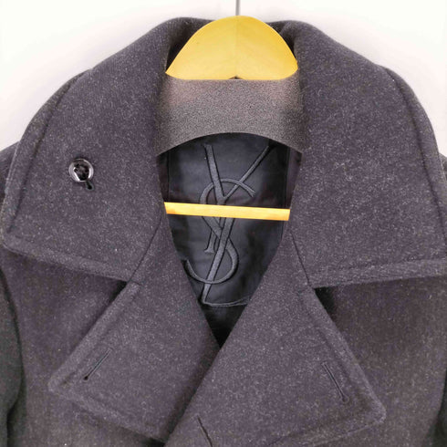 イヴサンローラン Yves Saint Laurent イタリア製 メルトンショートピーコート メンズ