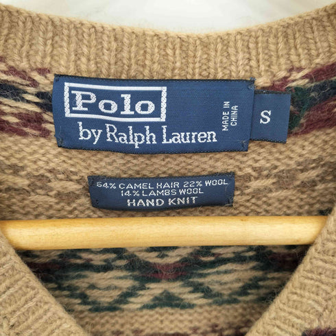 ポロバイラルフローレン Polo by RALPH LAUREN 90-00s HAND KNIT フェアアイル柄 ウール ニットベスト メンズ S