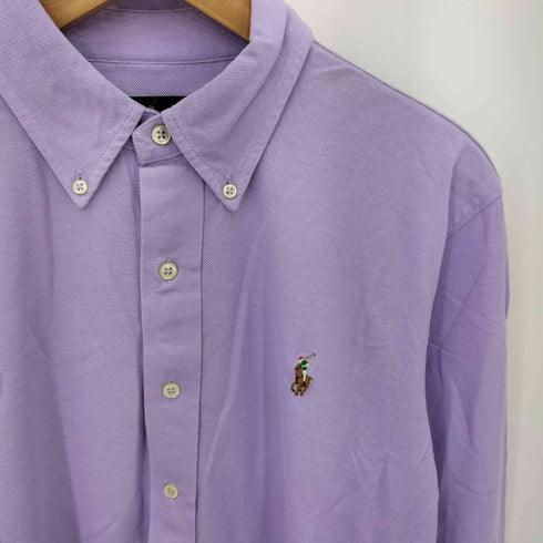 ラルフローレン RALPH LAUREN KNIT OXFORD ポニー刺繍 ボタンダウン ニット シャツ メンズ M