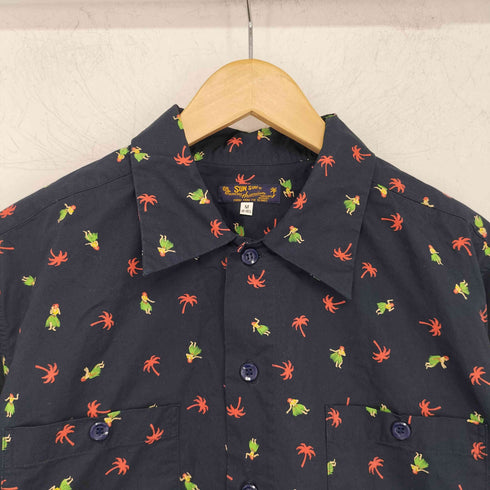 サンサーフ SUN SURF COTTON TWILL REGULAR COLLAR SHIRT HULA & PALM TREE メンズ JPN:M