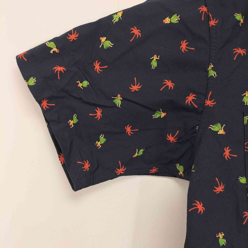 サンサーフ SUN SURF COTTON TWILL REGULAR COLLAR SHIRT HULA & PALM TREE メンズ JPN:M
