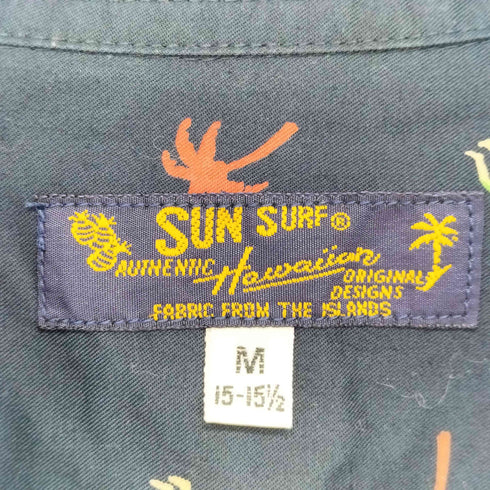 サンサーフ SUN SURF COTTON TWILL REGULAR COLLAR SHIRT HULA & PALM TREE メンズ JPN:M